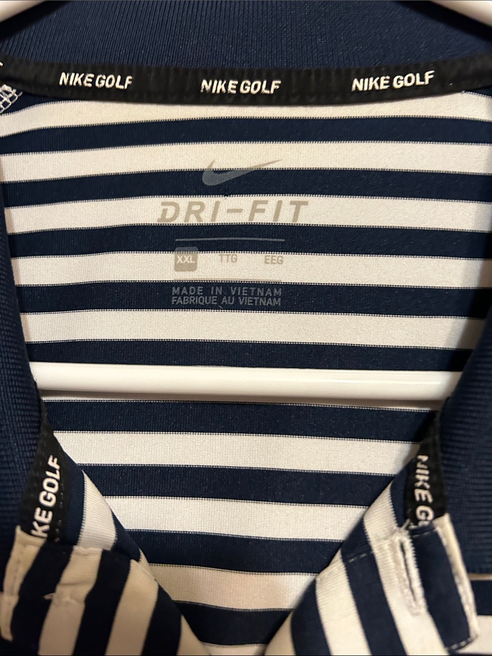Nike Men’s Black & White Striped Dri-FIT XXL - Picture 2 of 4